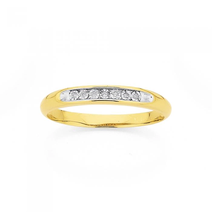 9ct Gold Diamond Band