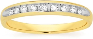 9ct Gold Diamond Band