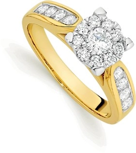 9ct Gold Diamond Cluster Ring