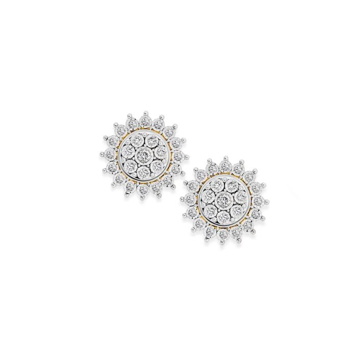 9ct Gold Diamond Stud Earrings