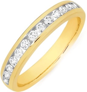 Alora 14ct Gold Lab Grown Diamond Channel Set Band