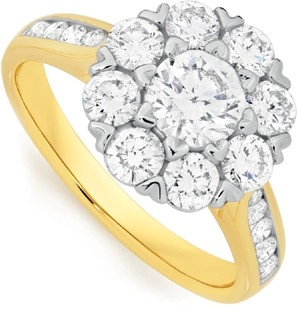 Alora 14ct Gold Lab Grown Diamond Flower Ring