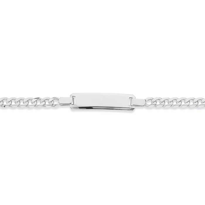 Sterling Silver 17cm Boys Curb Identity Bracelet