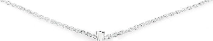 Sterling Silver 45cm Medium Diamond Cut Trace Chain