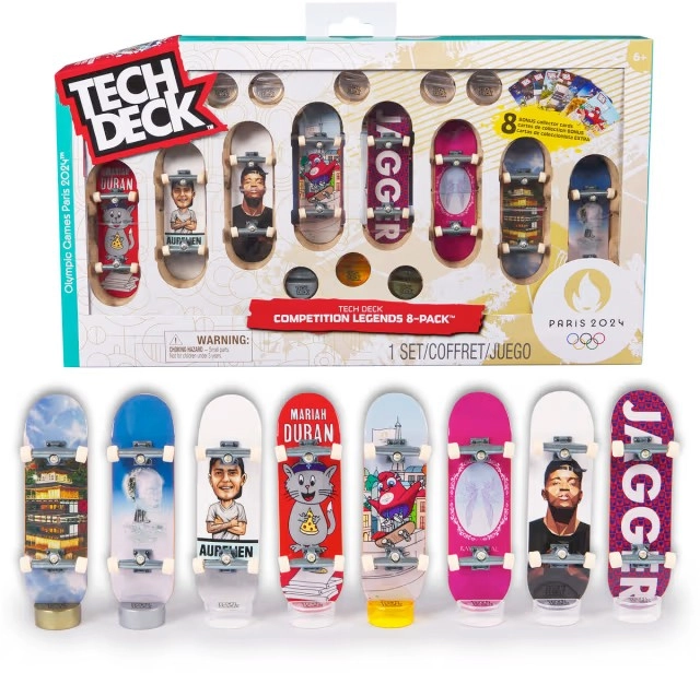 8 Pack Tech Deck Olympic Games Paris 2024 Competition Legends