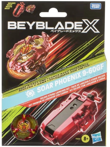 Beyblade X Soar Phoenix 9-60GF Deluxe String Launcher Set