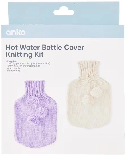 Hot Water Bottle Cover Knitting Kit