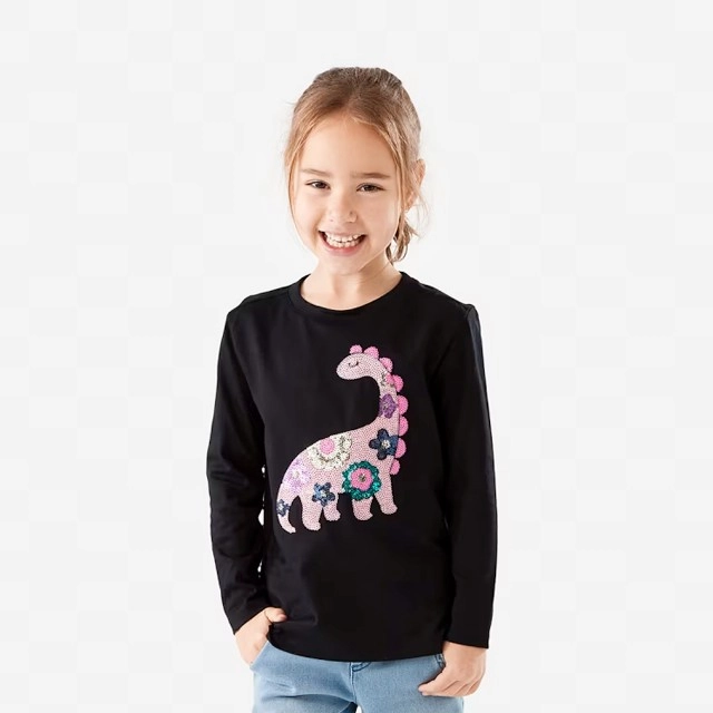 Long Sleeve Sequin T-Shirt