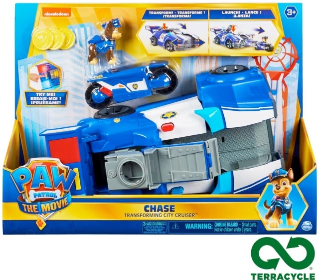 Nickelodeon PAW Patrol The Movie Chase Transforming City Cruiser