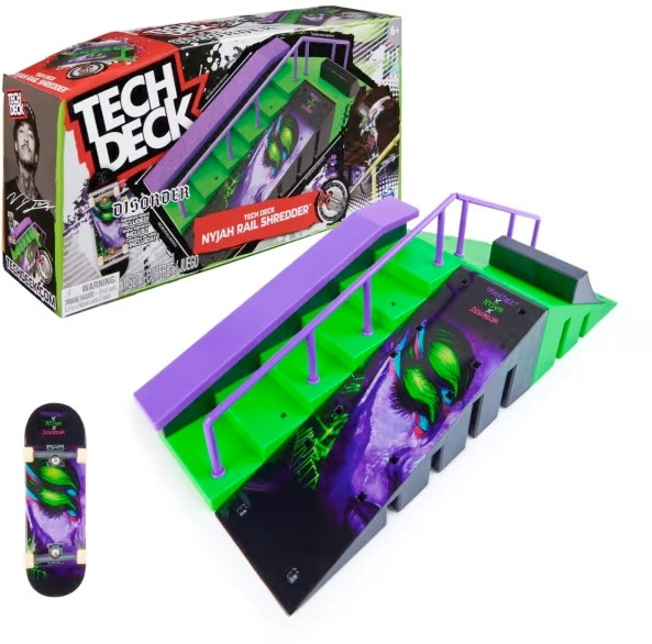 Tech Deck Nyjah Rail Shredder Skatepark X-Connect Park Creator Ramp Set