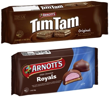 Arnott's Tim Tam or Milk Royals Biscuits 165g-200g