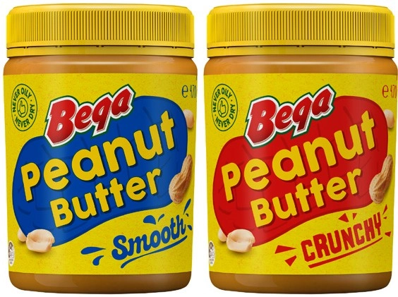 Bega Smooth or Crunchy Peanut Butter 470g