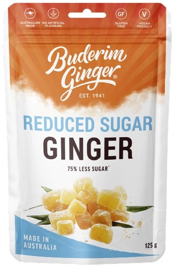 Buderim Ginger Reduced Sugar 125g