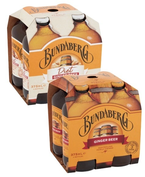 Bundaberg Brewed Soft Drinks 4x375mL