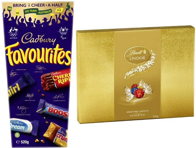 Cadbury Favourites 520g or Lindt Lindor Gift Box 235g