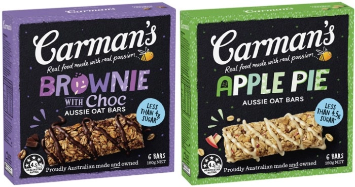 Carman's Aussie Oat Bars 150g-180g