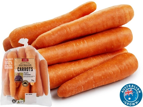 Coles Australian Carrots 1kg Bag