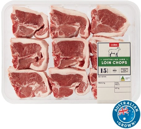 Coles Australian Lamb Loin Chops