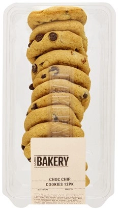 Coles Bakery Choc Chip Cookies 12 Pack