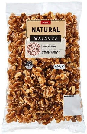 Coles Californian Natural Walnuts 400g Pack