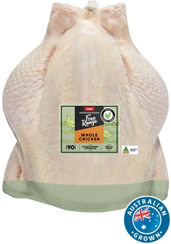 Coles Free Range RSPCA Approved Whole Chicken