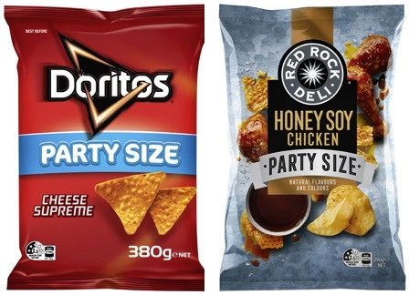 Doritos Corn Chips Big Bag 380g or Red Rock Deli Potato Chips 290g