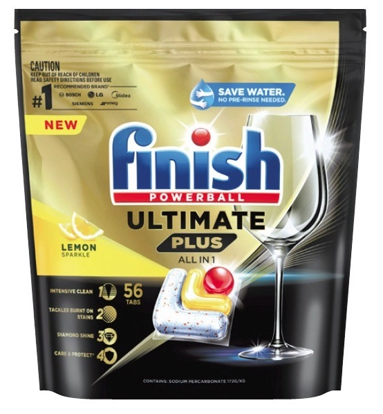 Finish Ultimate Plus Dishwashing Tablets 56 Pack