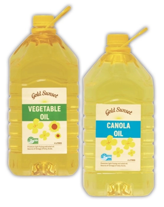 Gold Sunset Canola or Vegetable Oil 4 Litre