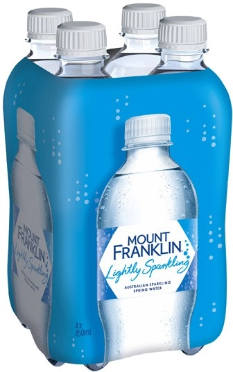 Mount Franklin Sparkling Water 4x450mL