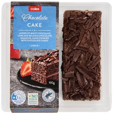 NEW Coles Choc Slices 2 Pack