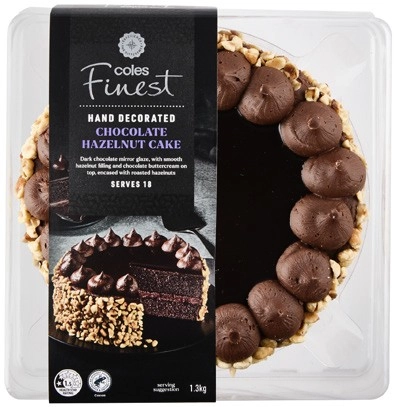 NEW Coles Finest Chocolate Hazelnut Cake