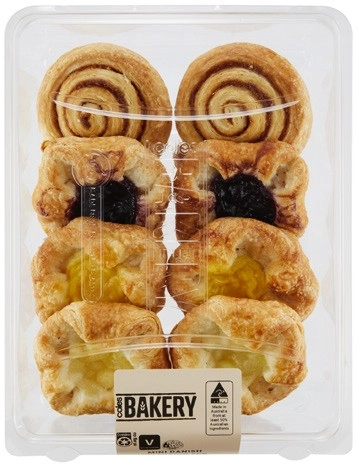 NEW Coles Mini Danish Selection 8 Pack