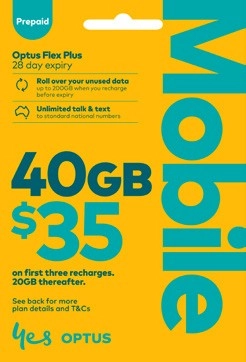 Optus $35 Prepaid SIM