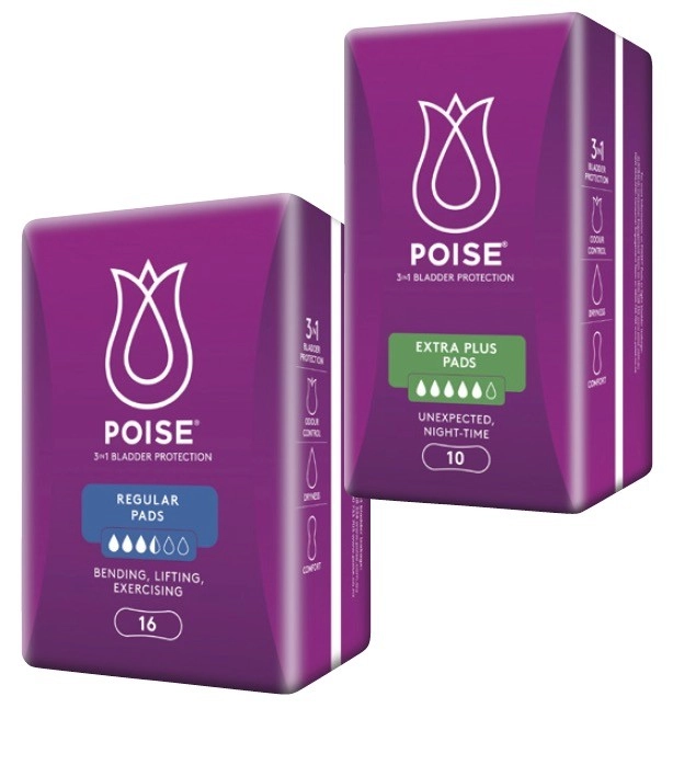 Poise Pads Regular 16 Pack or Extra Plus 10 Pack