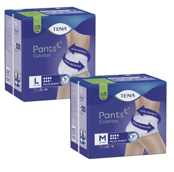 Tena Plus Night Pants Size 12 Pack