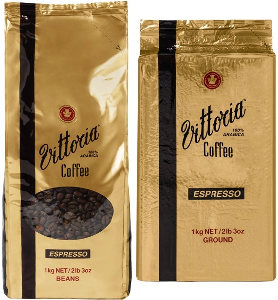 Vittoria Espresso Coffee Beans or Ground 1kg