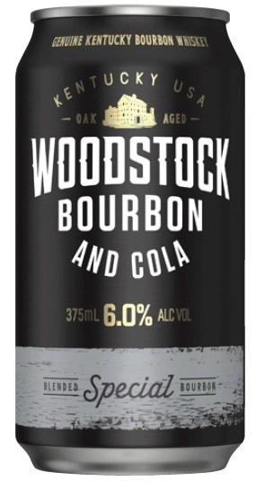 Woodstock Bourbon and Cola 6% Cans 4x375mL