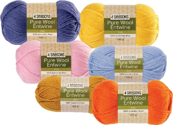 4 Seasons Pure Wool Entwine Plain 100g