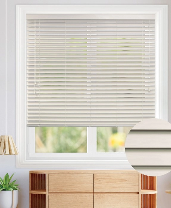 40% off 50mm Fawn Textured Faux Wood Venetian Blinds