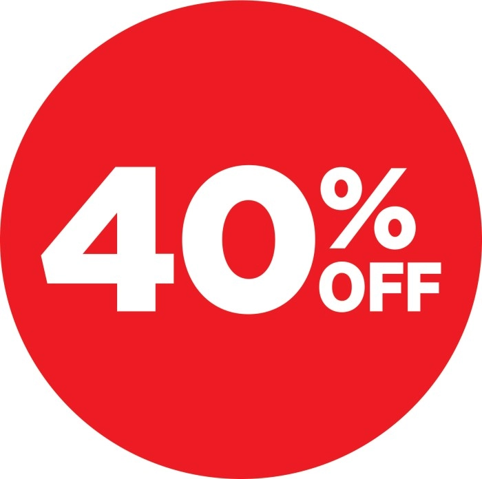 40% off All Dinnerware & Glassware