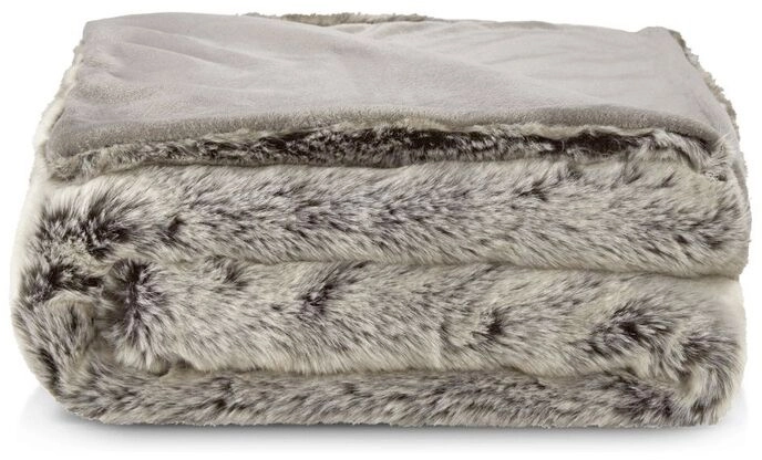 40% off NEW Bouclair Faux Fur Wolf Throw