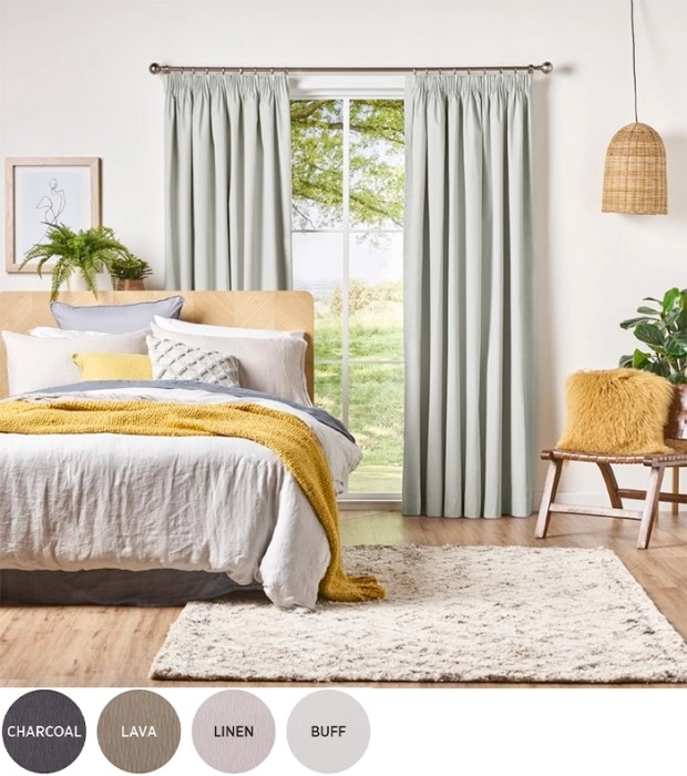 Caine Blockout Pencil Pleat Curtains