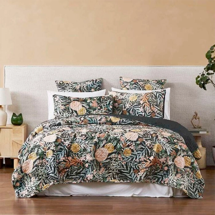 KOO Kasey Velvet Quilted Coverlet Set 220 x 240cm