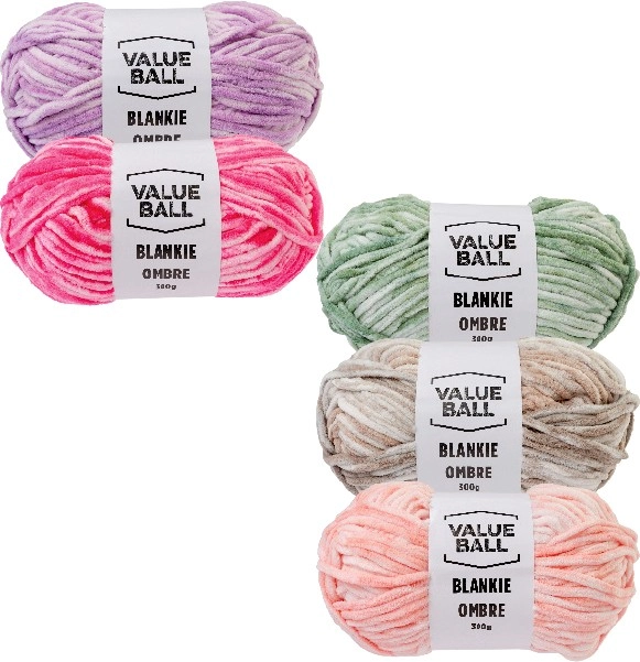 NEW Value Ball Blankie Ombre Yarn 300g