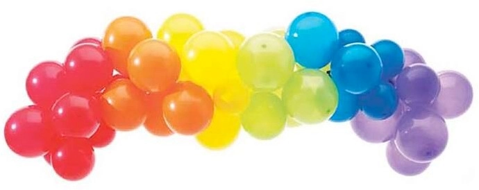 Rainbow Balloon Garland