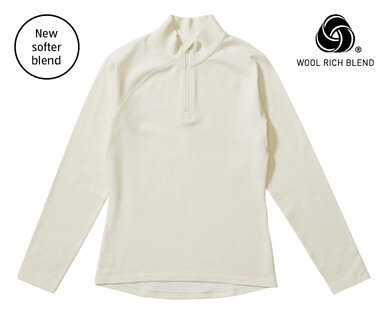 Merino Blend Quarter Zip Top