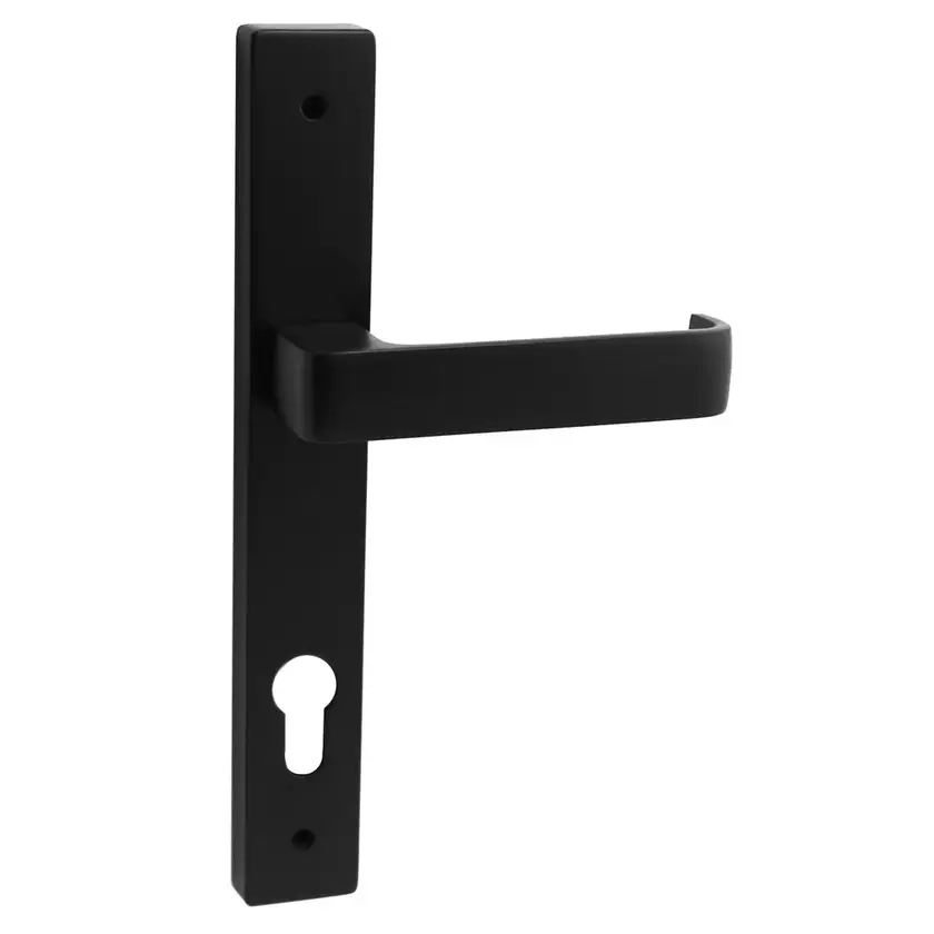 Austyle Long Plate Entrance Set Lever in Black