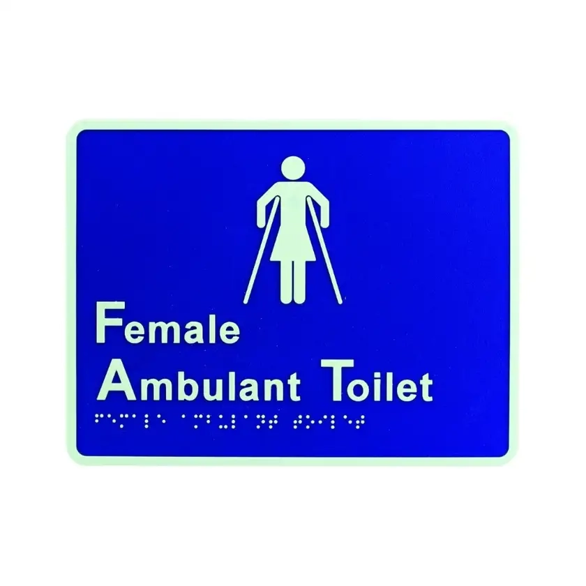 Female Ambulant Toilet Braille Signage