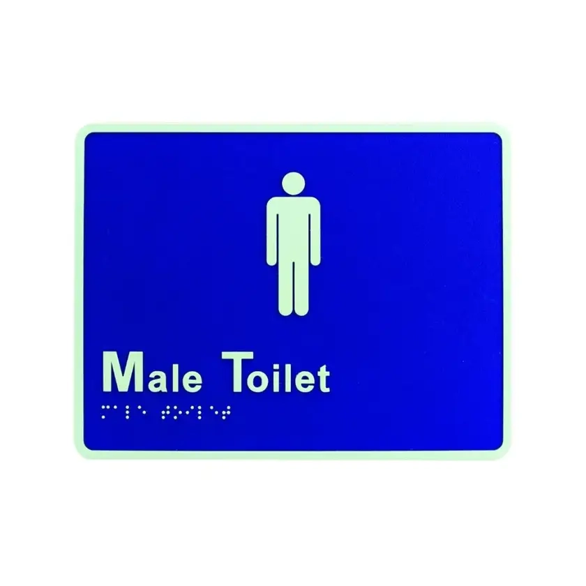 Male Toilet Braille Signage