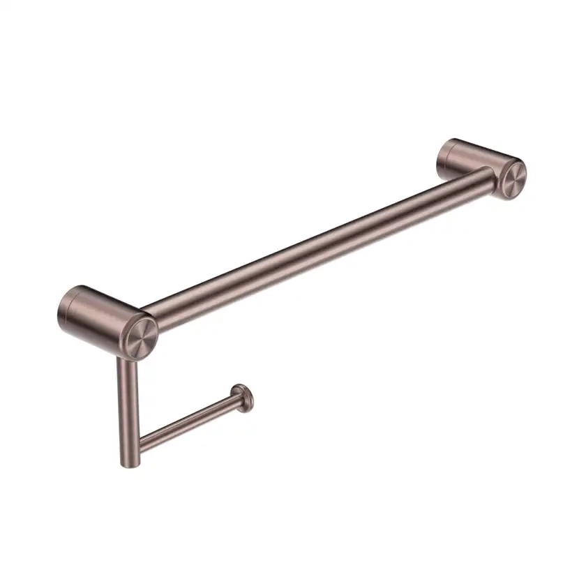 Nero Mecca Care 25mm Toilet Roll Rail 300mm In Brushed Bronze